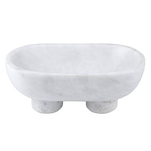  White Marble Footed Bowl
