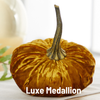 Pumpkin Small Velvet, Valentine's mantel, Autumn table, Gift: Emerald