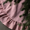 Red Stripe Ruffle Tree Skirt