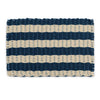 Lobster Rope™ Doormat: Navy & Light Tan Cabana Stripes: Large (24" x 36")