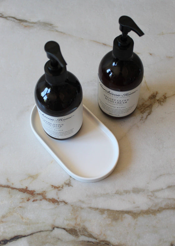 Oval Catchall Tray Small: White