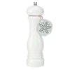 Wood Pepper Mill - White Lacquer: 8" H x 2.5" Dia