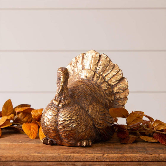 Gold Turkey Figurine