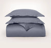 Percale Hemmed Duvet Set: Shore / King/Cal. King