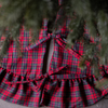 Red Plaid Ruffle Tree Skirt