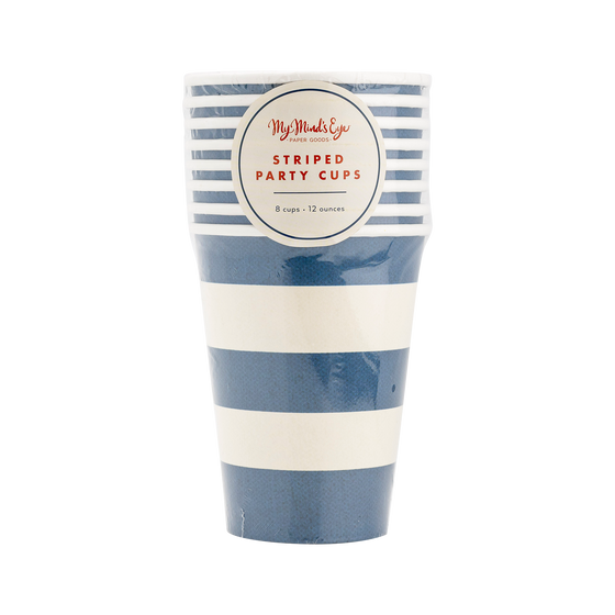 Hamptons Striped Paper Cups