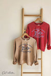 UNITED STATES OF AMERICA Cropped Thermal Vintage Pullover: DUSTY VANILLA / XL