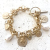 Gold Charm Coin Bracelet