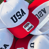 American Honey Vintage Trucker Hat, Fourth of July Hat : Red / Khaki