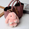 Cut Rabbit Pom Pom Key Chain KC0225-5! (6PC): L. GREY