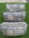 Quilted Floral Cosmetic Bag