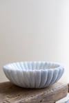 Marble Fluted Scalloped Bowls: Small