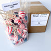 Candy: Large Lollies: American Sweet Tart: USA Flag Lollipops: 12 ct Bag