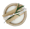 Paulownia Wood Footed Candle