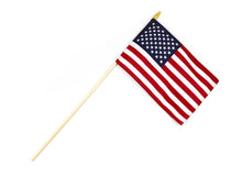  American Flag on Staff: 4"x6"