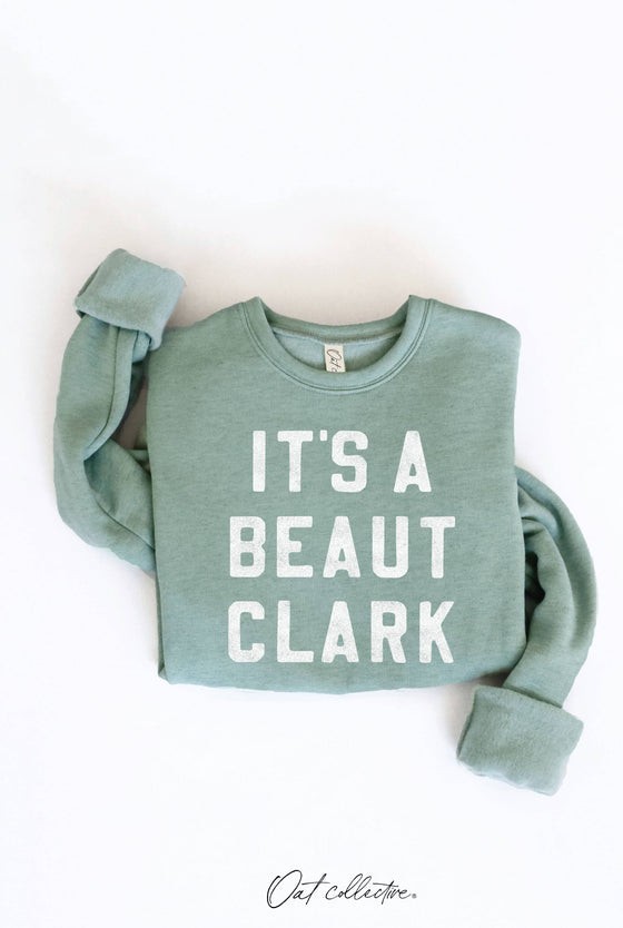 IT'S A BEAUT CLARK Graphic Sweatshirt : HEATHER DUST / L