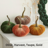 Pumpkin Small Velvet, Valentine's mantel, Autumn table, Gift: Emerald