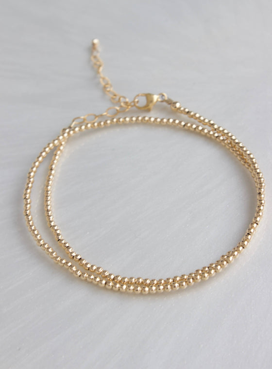 Beaded Double Wrap Bracelet