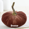 Pumpkin Small Velvet, Valentine's mantel, Autumn table, Gift: Bronze