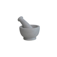  Marble Mortar & Pestle, White, Set of 2