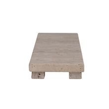 Travertine Footed Serving Board, Beige