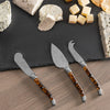 3-Piece Tortoise Shell Cheese Knife Set