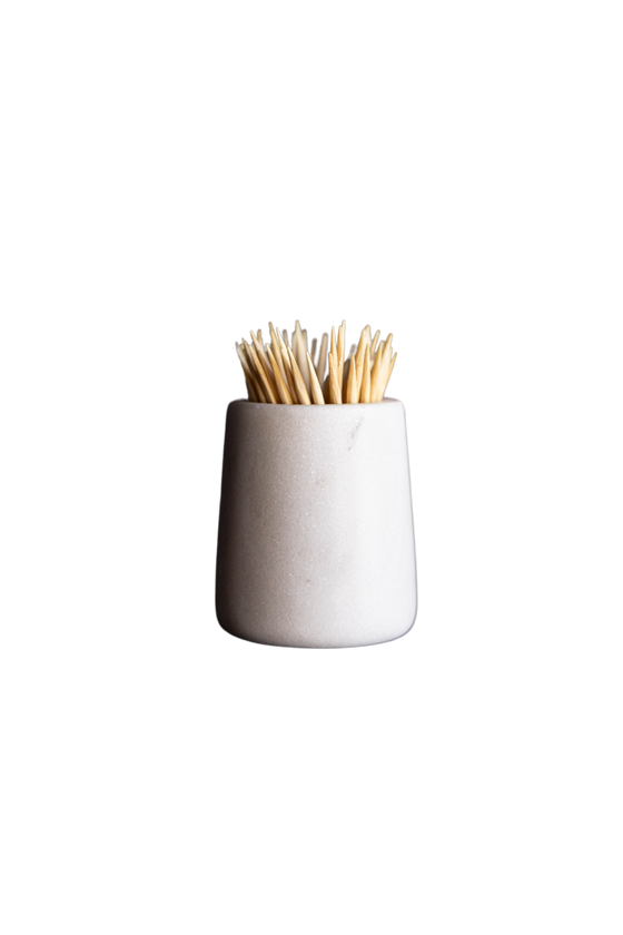 White Marble Toothpick Holder