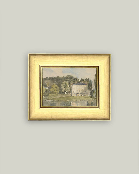 View of Chateau Framed Antique Art