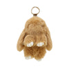 Cut Rabbit Pom Pom Key Chain KC0225-5! (6PC): CAMEL