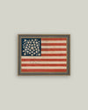 Rustic Flag Framed Antique Art: 15x11