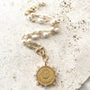 Coin jewelry pearl necklace boutique salon jewelry