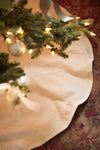 Herringbone Cream Christmas Tree Skirt