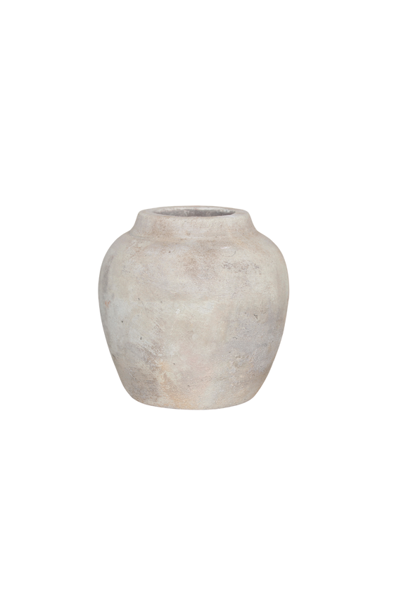 Lucas Light Wash Round Vase Small