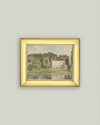 View of Chateau Framed Antique Art