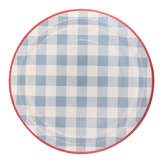Gingham Paper Plates
