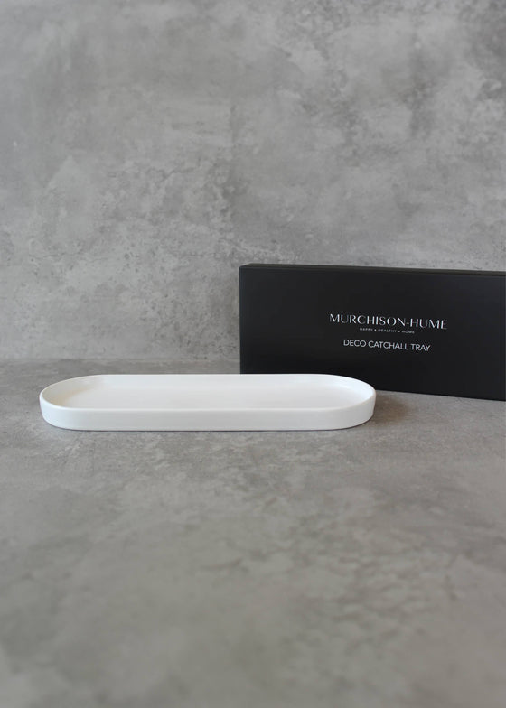 Oval Catchall Tray Large: White