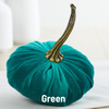 Pumpkin Small Velvet, Valentine's mantel, Autumn table, Gift: Emerald