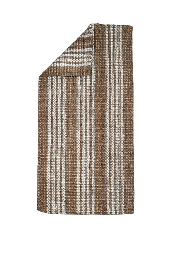 Osbourne Stripe Jute Mats, Runners & Rugs: 100% Jute / 2'6" x 14'