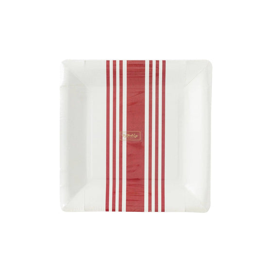 Red Striped Plates