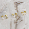 Petite CZ Studs: Gold/Clear/3mm
