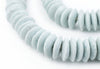 Light Aqua Ashanti Glass Saucer Beads