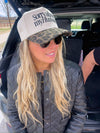 Sorry about my Husband / Wife Vintage Trucker Hat: Husband/Black