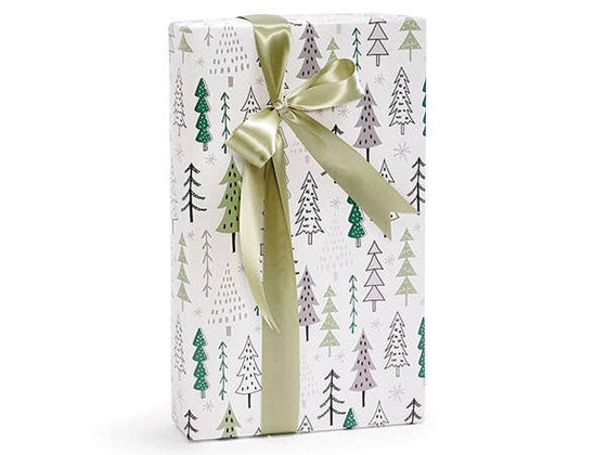 Christmas Premium Bulk Gift Wrap Paper: White Berries Kraft / 1 Pack / 24"x417'