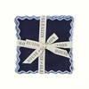 Navy Linen Cocktail Napkins: Set of 4