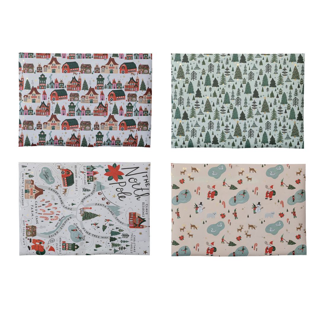  Wrapping Paper Sheets, Set of 12 in Box (4 Styles, 3 Rolls Per Style) ©