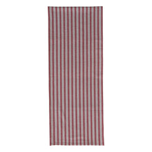  72"L x 14"W Woven Cotton Striped Table Runner, Red & Natural