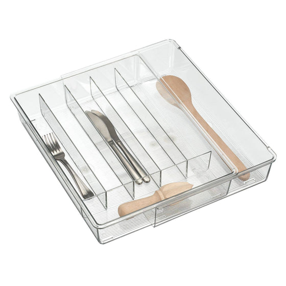 Linus In-Drawer Utensil Organizer - 6 Cell Expandable: Clear