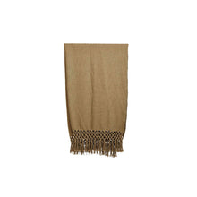  Olive Fringe Throw - Bungalow 56